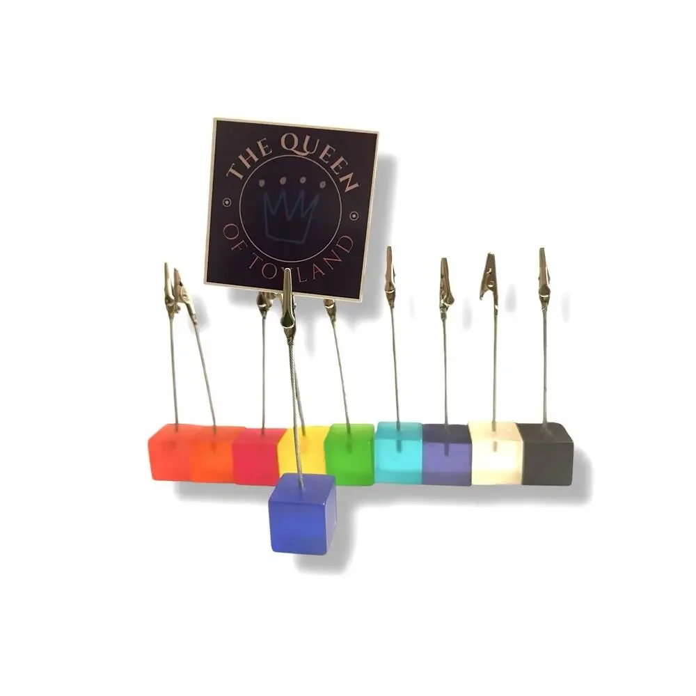Desktop Picture Holders, 10 pcs Rainbow Colors Polaroid Photo Clip Stand for ...